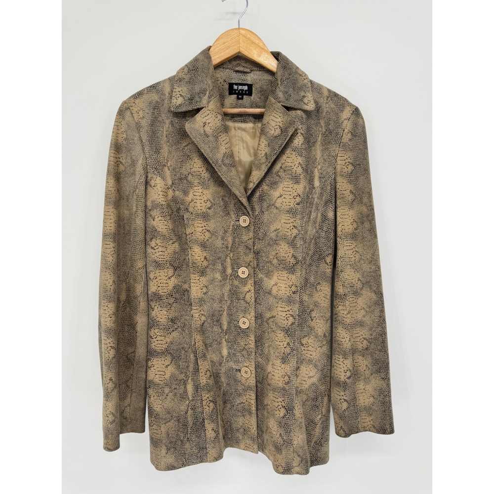 For Joseph Jacket Women M Snakeskin Leather Animal Print Mob Wife Western